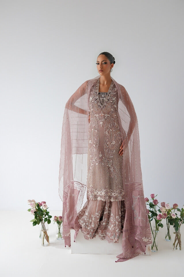 Kashmiri Pink Shirt w/ Choli