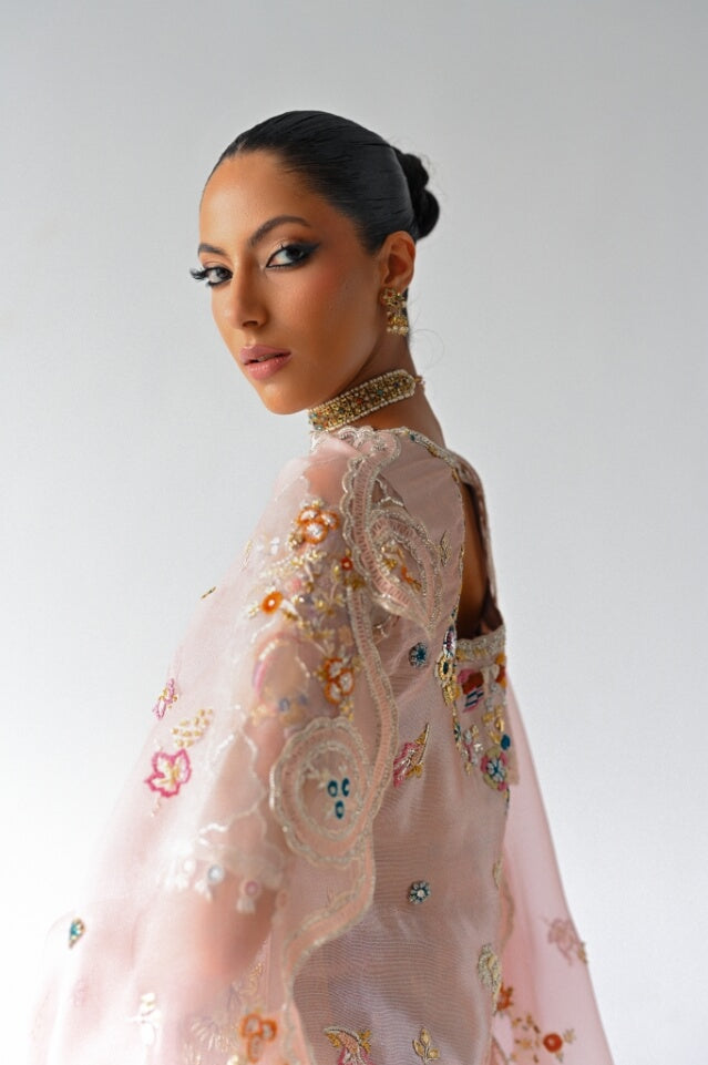 Pasha Pink Shirt w/ Duputta & Dhaka