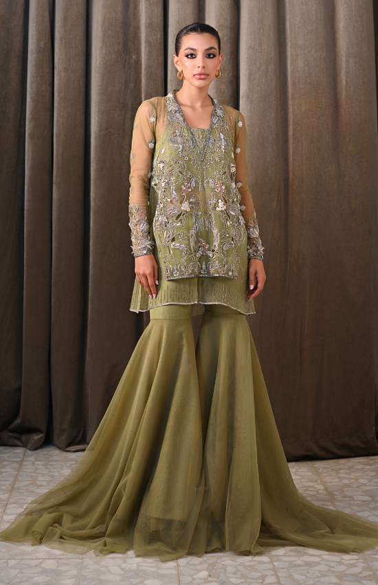 Rah Green w/ Sharara Pant