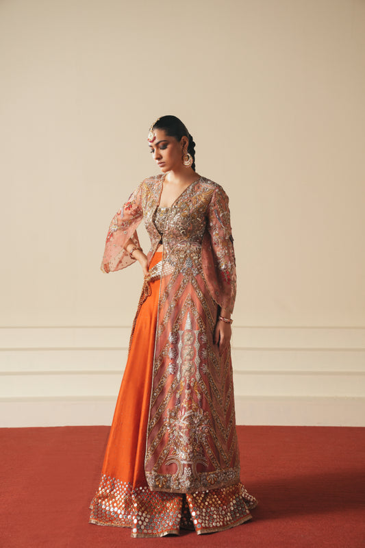 Shahnama Jacket , choli w/ Lehangha
