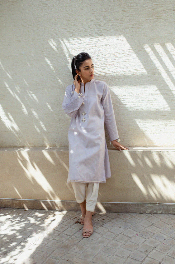 Dusky lilac kurta