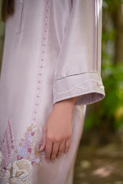 Lilac Multi Embroidery Kurta